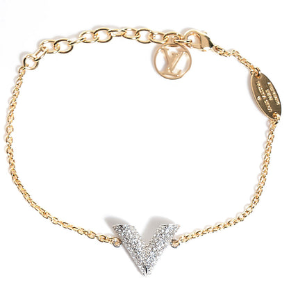 Louis Vuitton Swarovski Essential V Strass Bracelet Gold 1 of 7