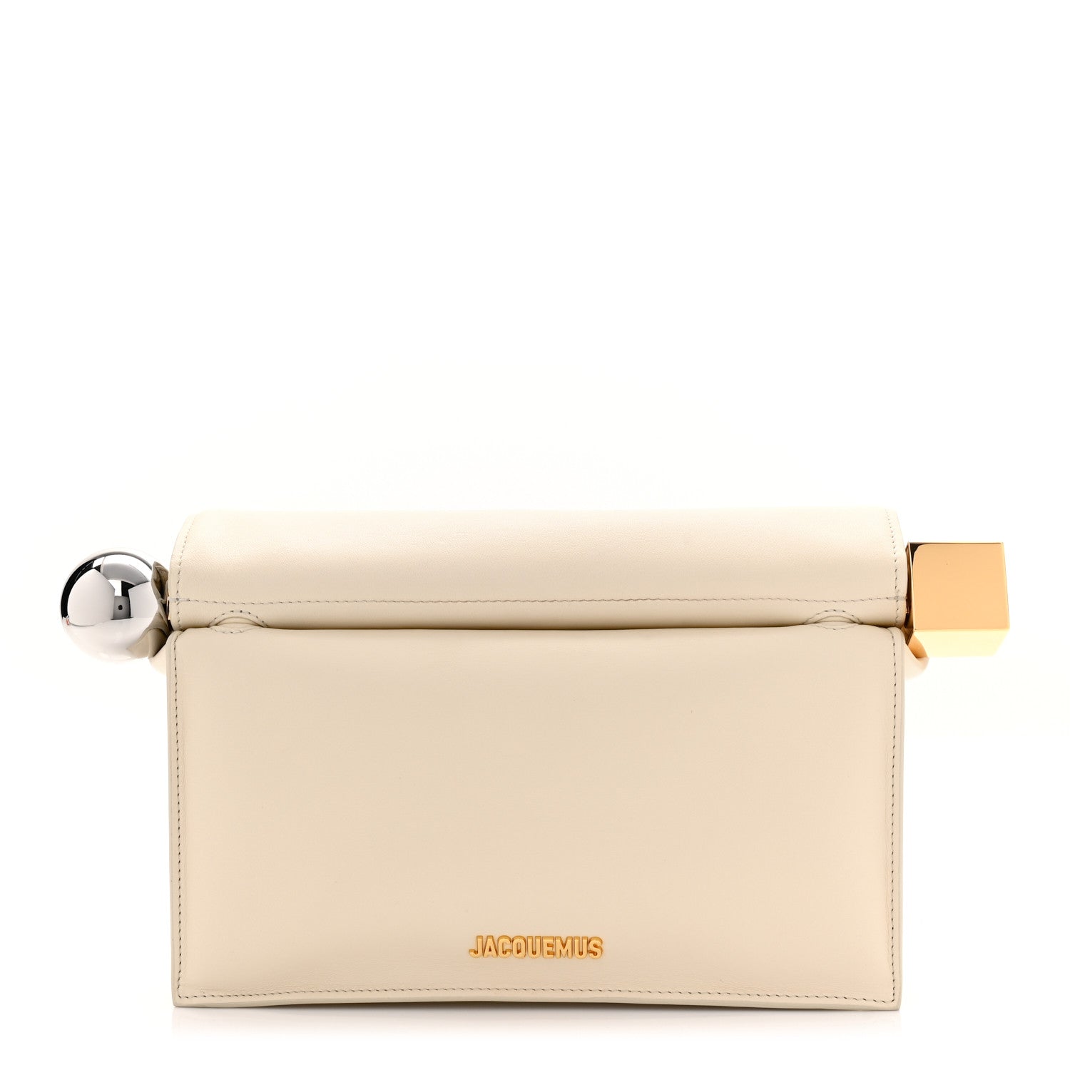 Jacquemus Smooth Calfskin La Pochette Rond Carre Light Ivory 1 of 9