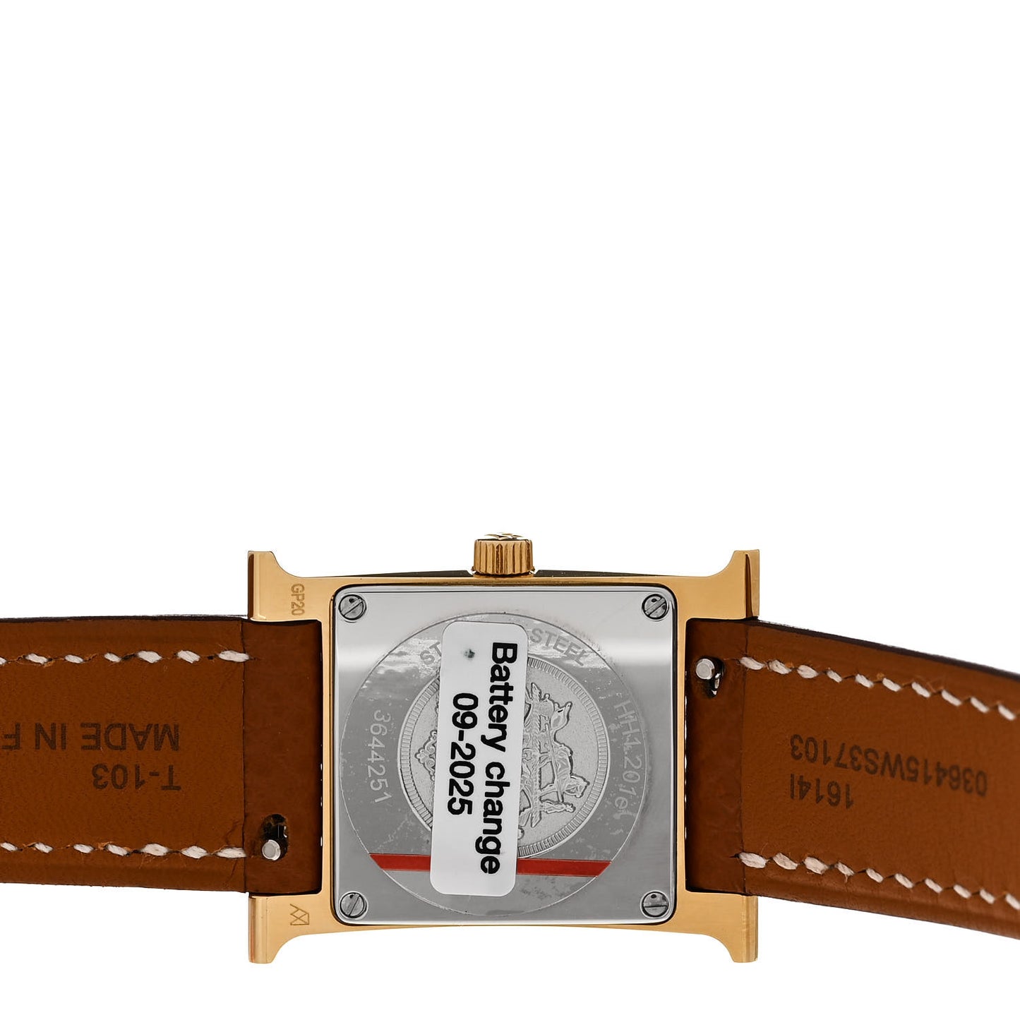 Stainless Steel Epsom 21mm Heure H Hour Quartz Watch Gold