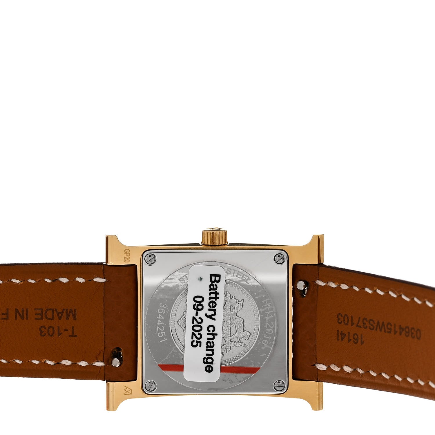 Hermes Stainless Steel Epsom 21mm Heure H Hour Quartz Watch Gold 4 of 5