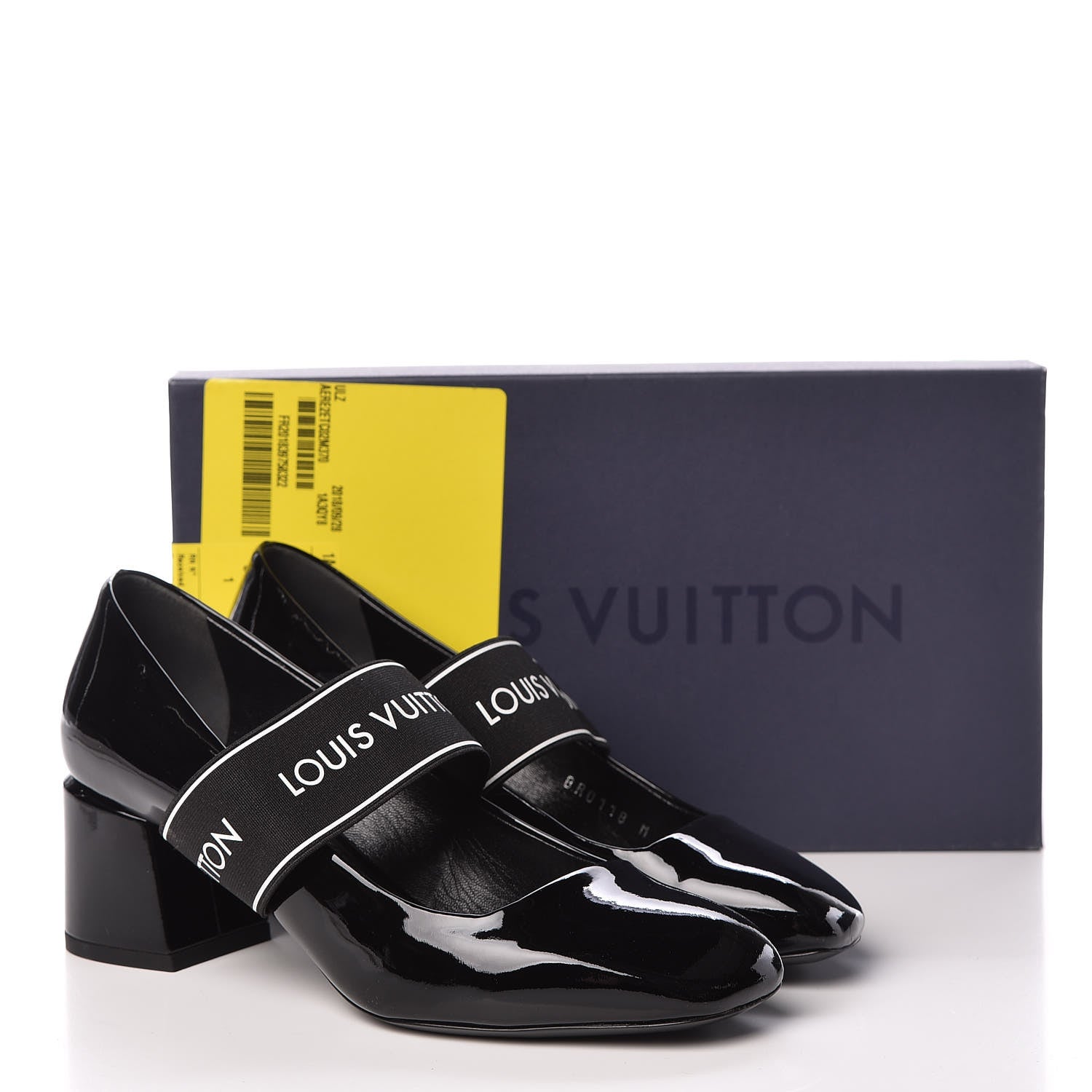 Louis Vuitton Patent Uncover Pumps 37 Black 9 of 9