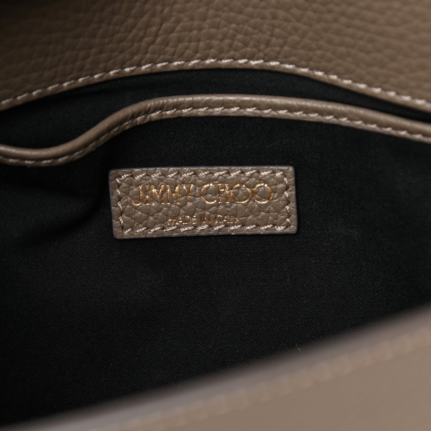 Pebbled Calfskin Studded Shoulder Bag Grey