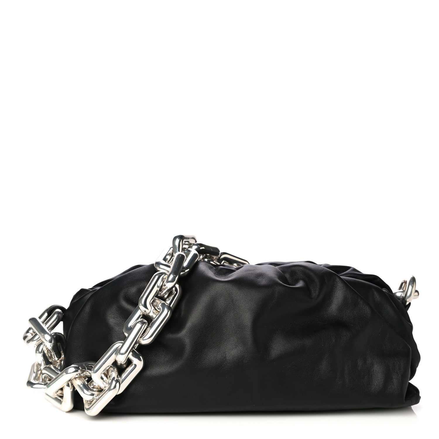 Bottega Veneta Calfskin The Pouch Chain Black 2 of 8