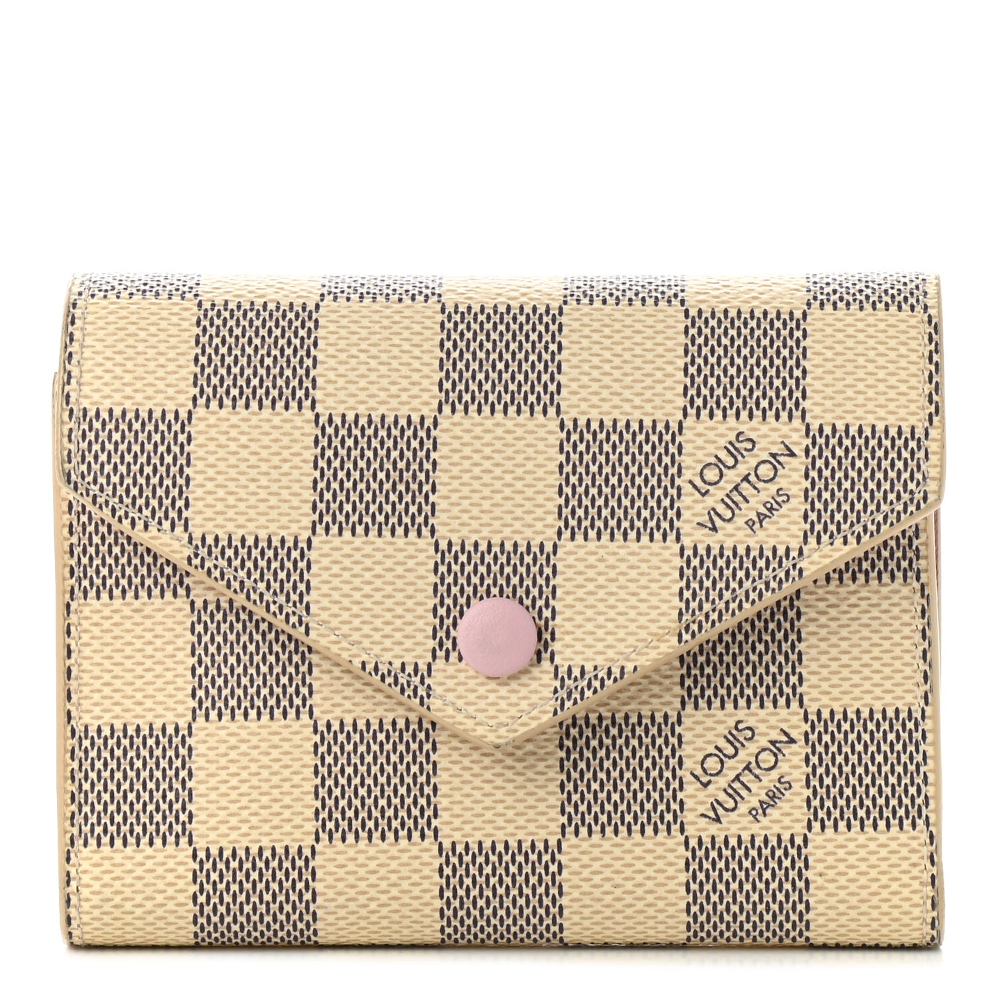 Damier Azur Victorine Wallet Rose Ballerine