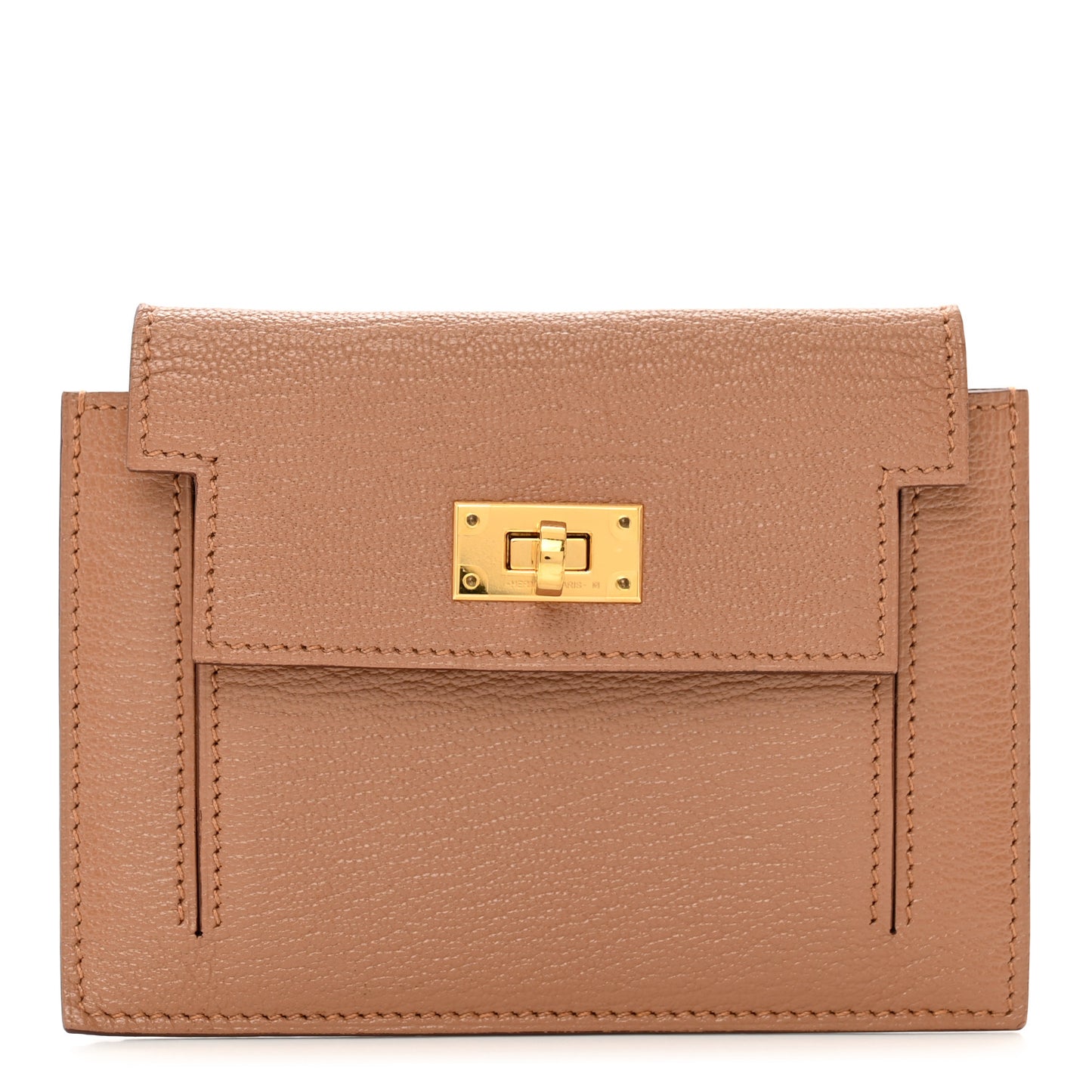 Chevre Mysore Kelly Pocket Compact Wallet Quebracho
