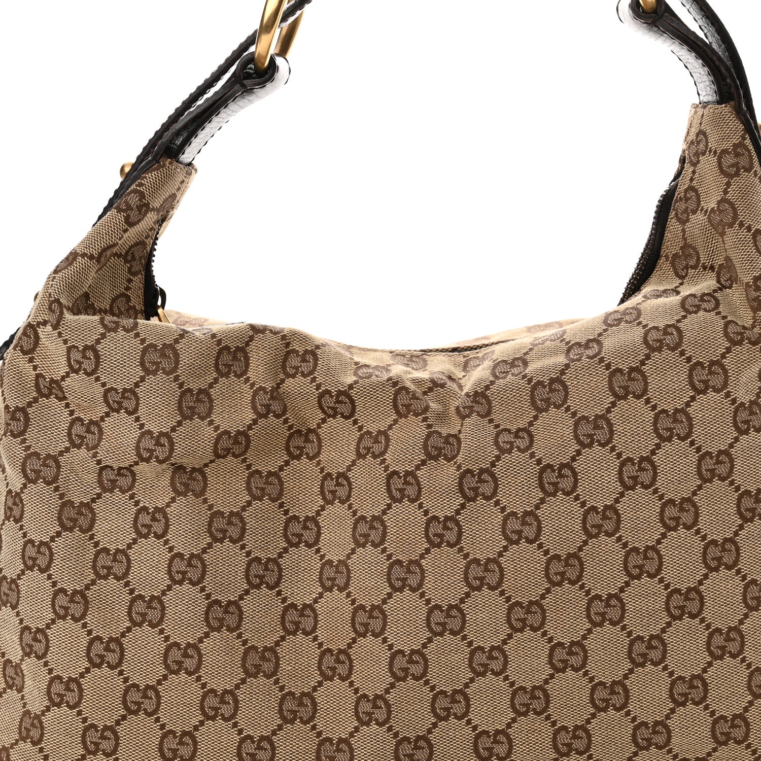 Gucci Monogram Medium Horsebit Chain Hobo Dark Brown 8 of 14