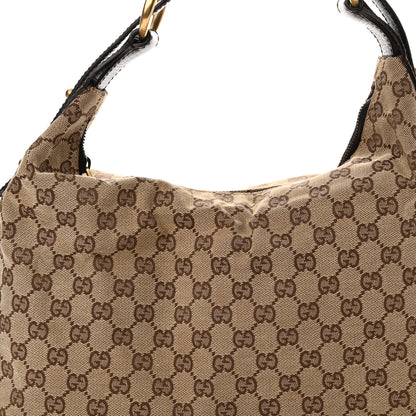 Gucci Monogram Medium Horsebit Chain Hobo Dark Brown 8 of 14