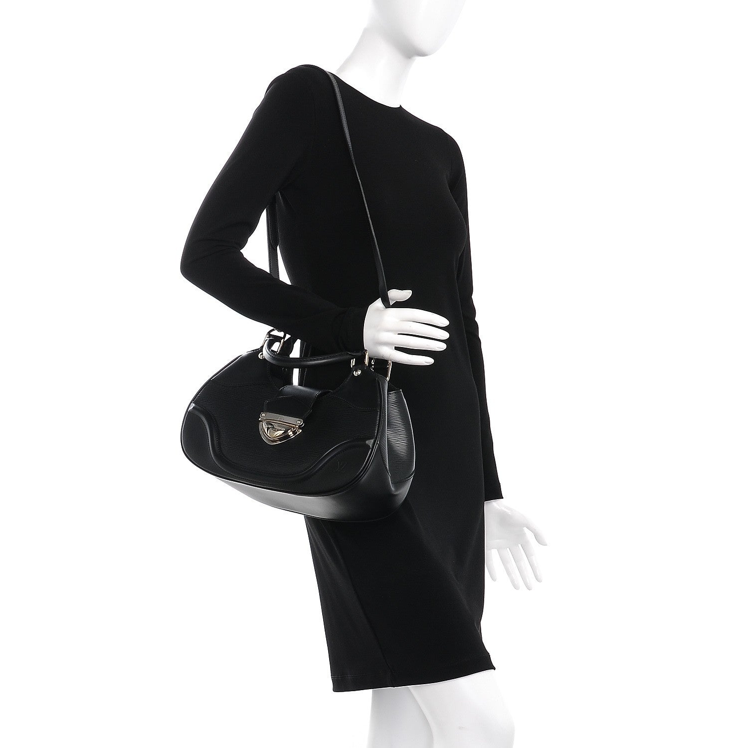Louis Vuitton Epi Montaigne Sac Black 3 of 8