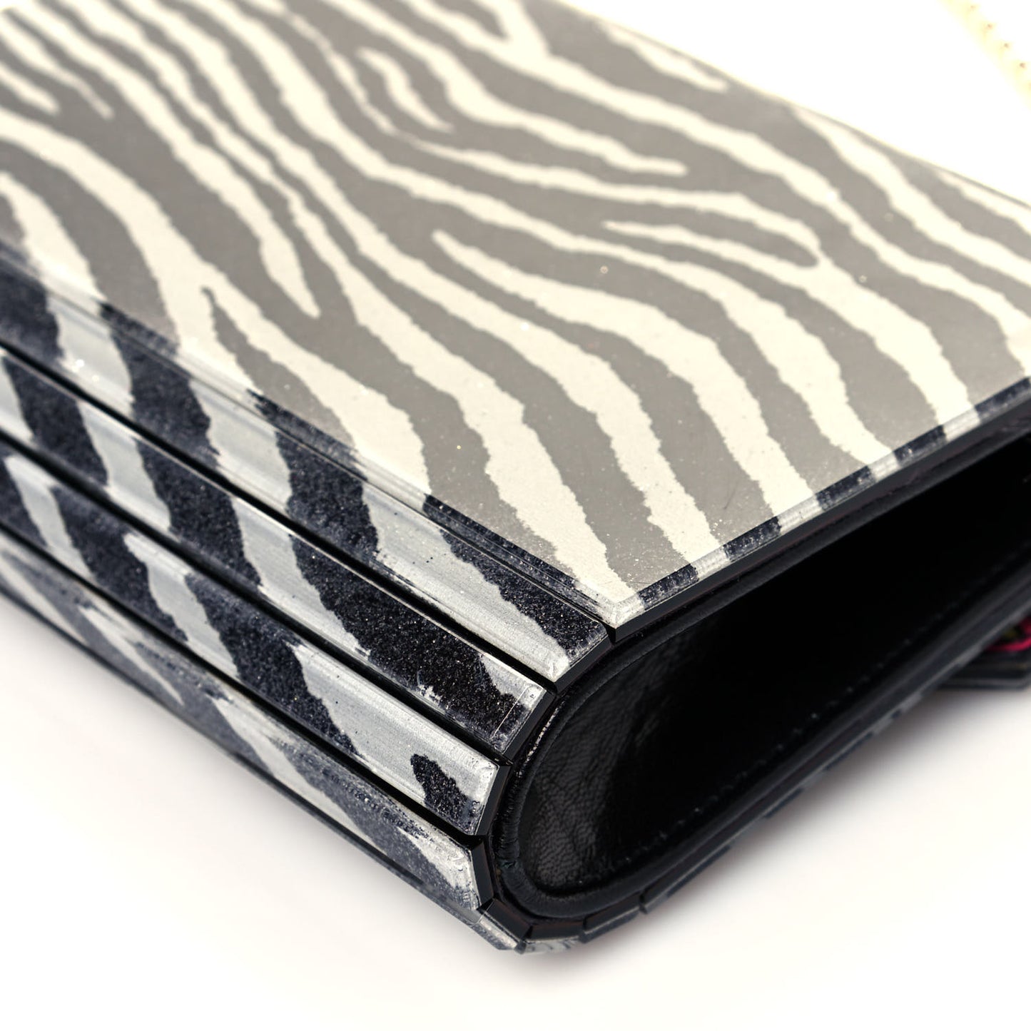 Acrylic Zebra Candy Clutch