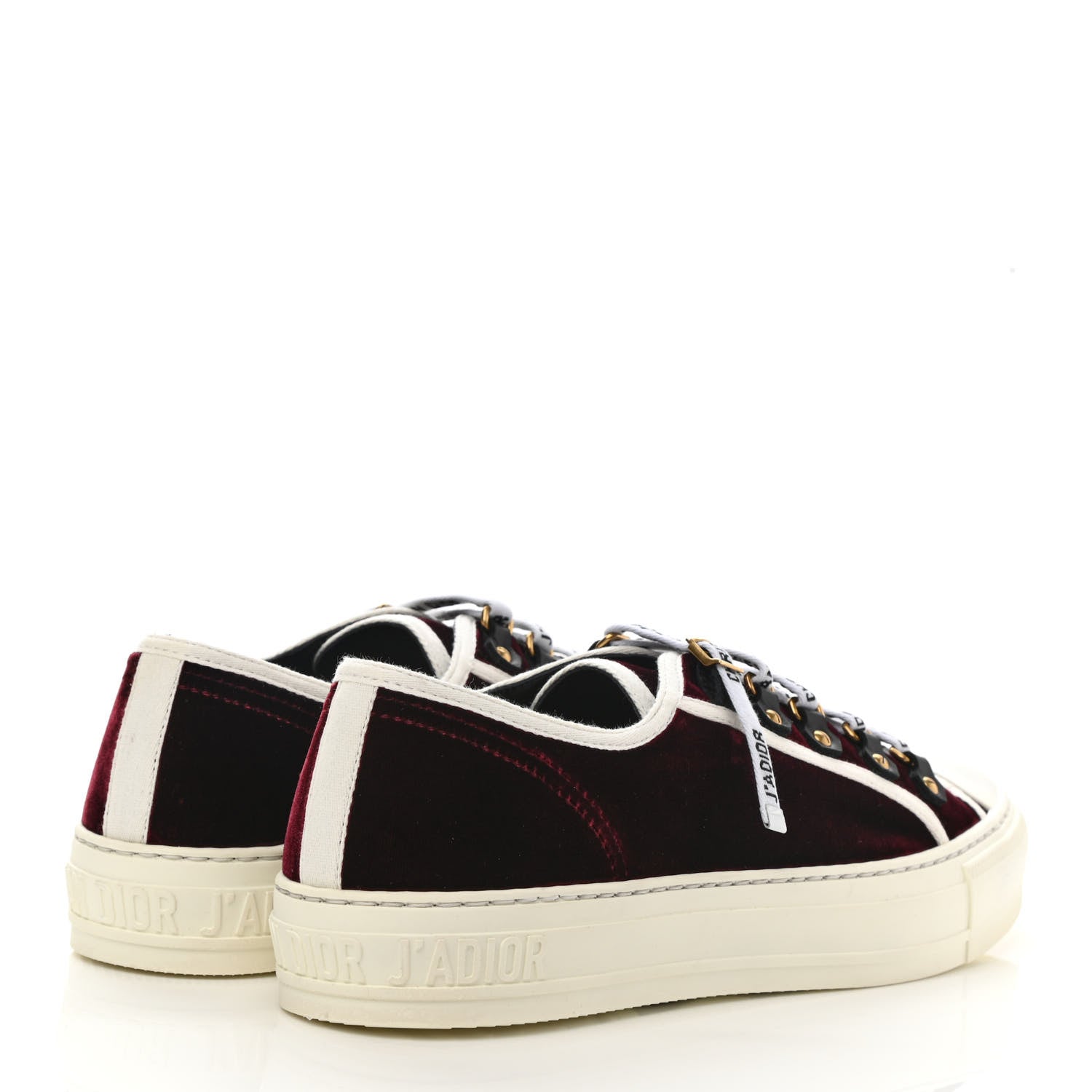 Christian Dior Velvet Walk'N'Dior Low Top Sneakers 41 Deep Amaranth 4 of 9