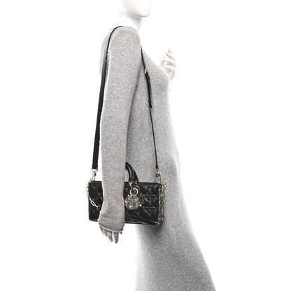 Christian Dior Lambskin Butterfly Cannage Lady D-Joy Black 2 of 10