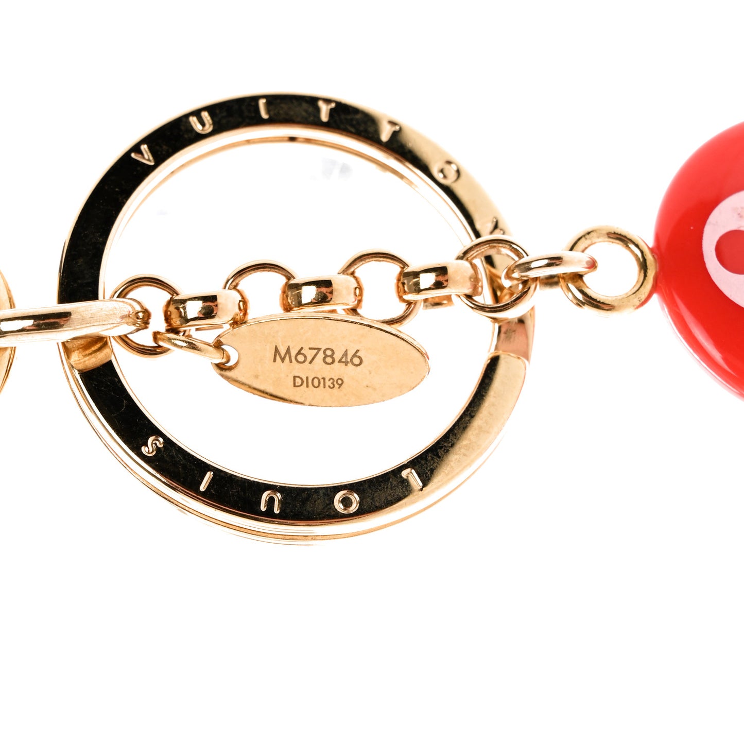 Giant Monogram Vivienne Bag Charm Key Holder Rouge