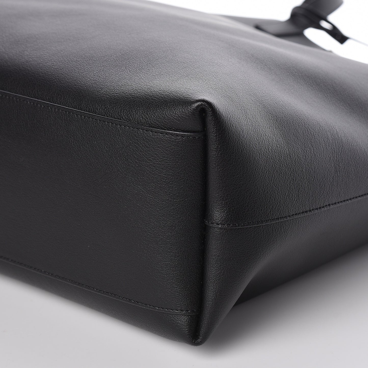 Calfskin Bold Shopping Tote Black
