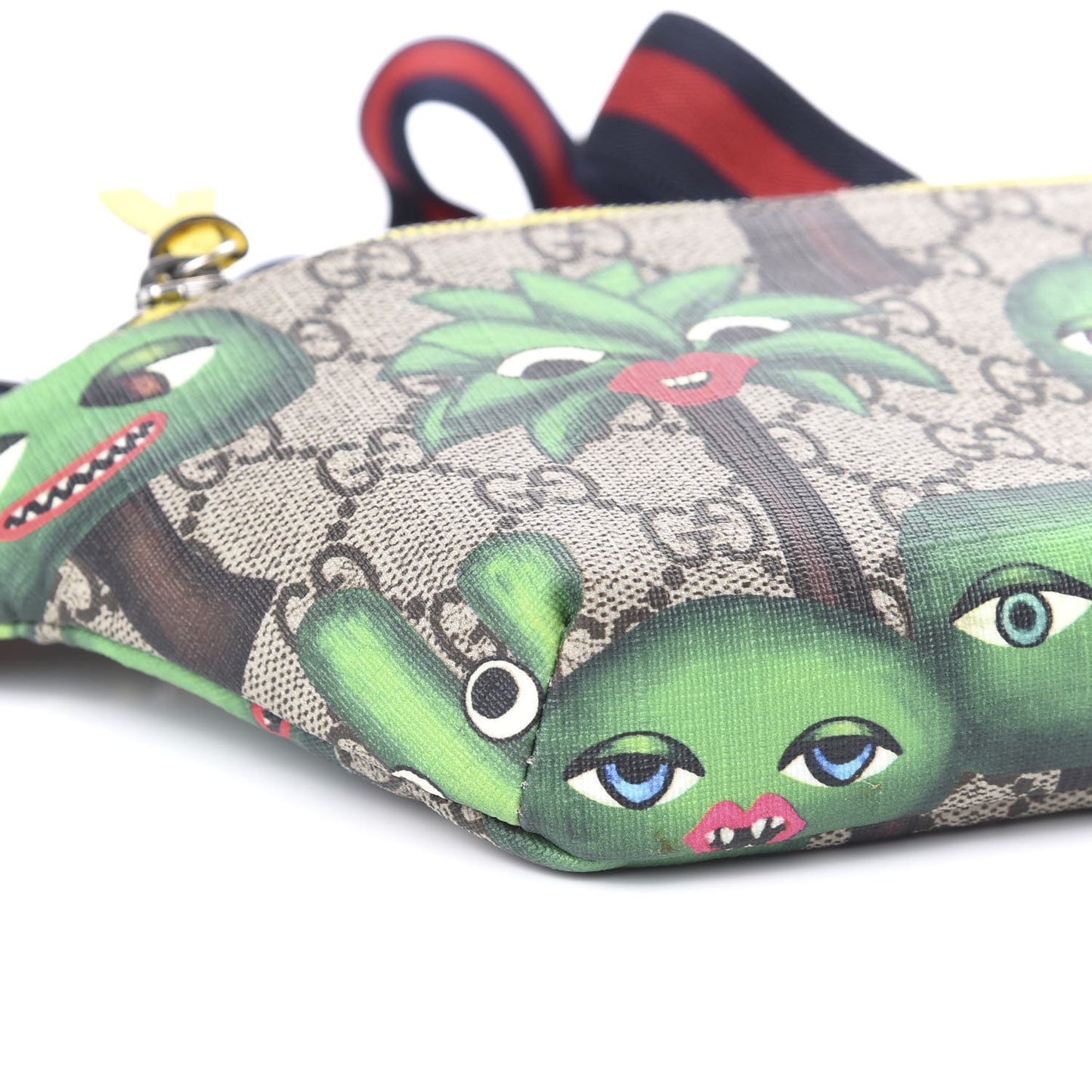 GG Supreme Monogram Smiling Plants Childrens Belt Bag Multicolor
