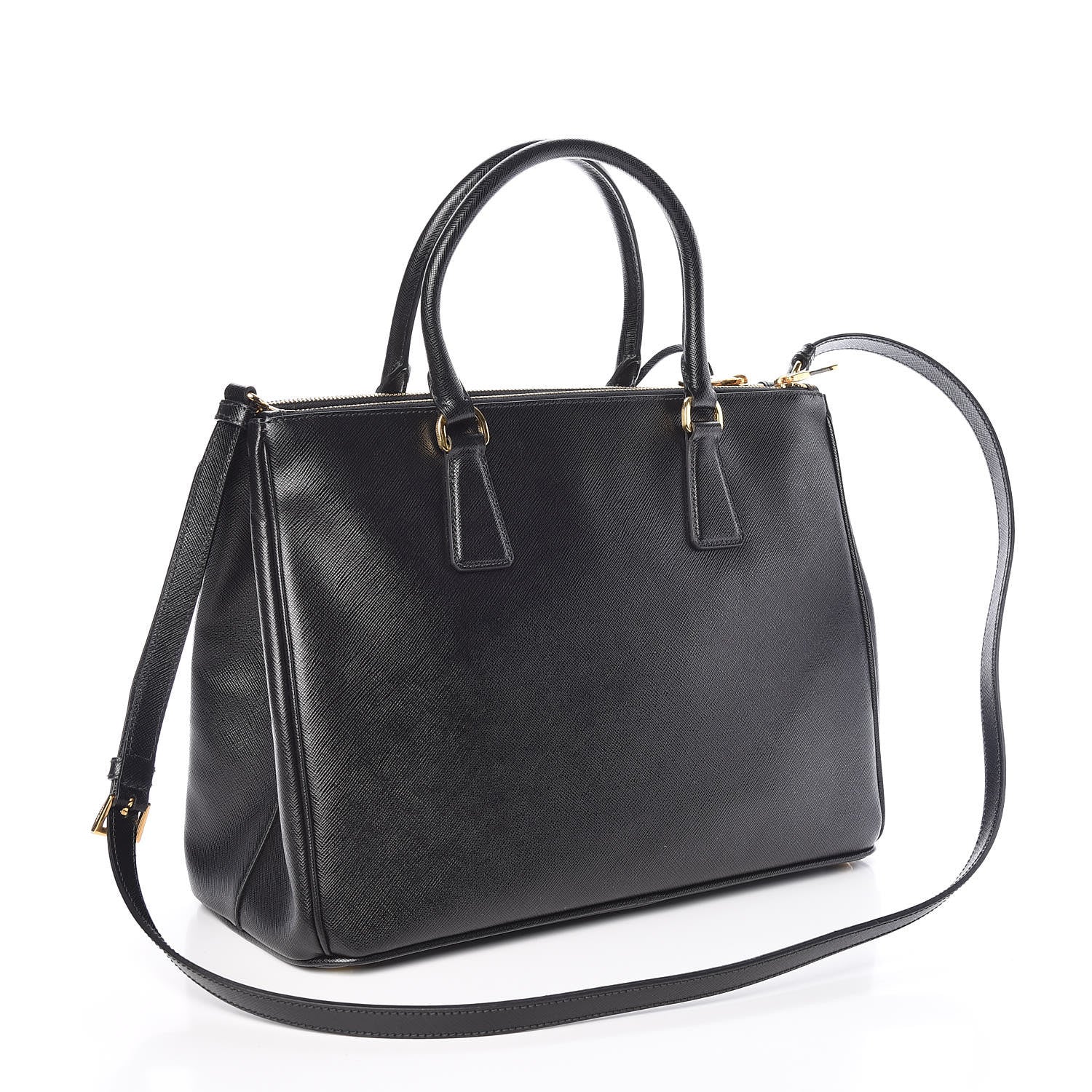 Prada Saffiano Medium Galleria Double Zip Tote Black 3 of 9