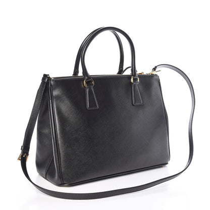 Prada Saffiano Medium Galleria Double Zip Tote Black 3 of 9