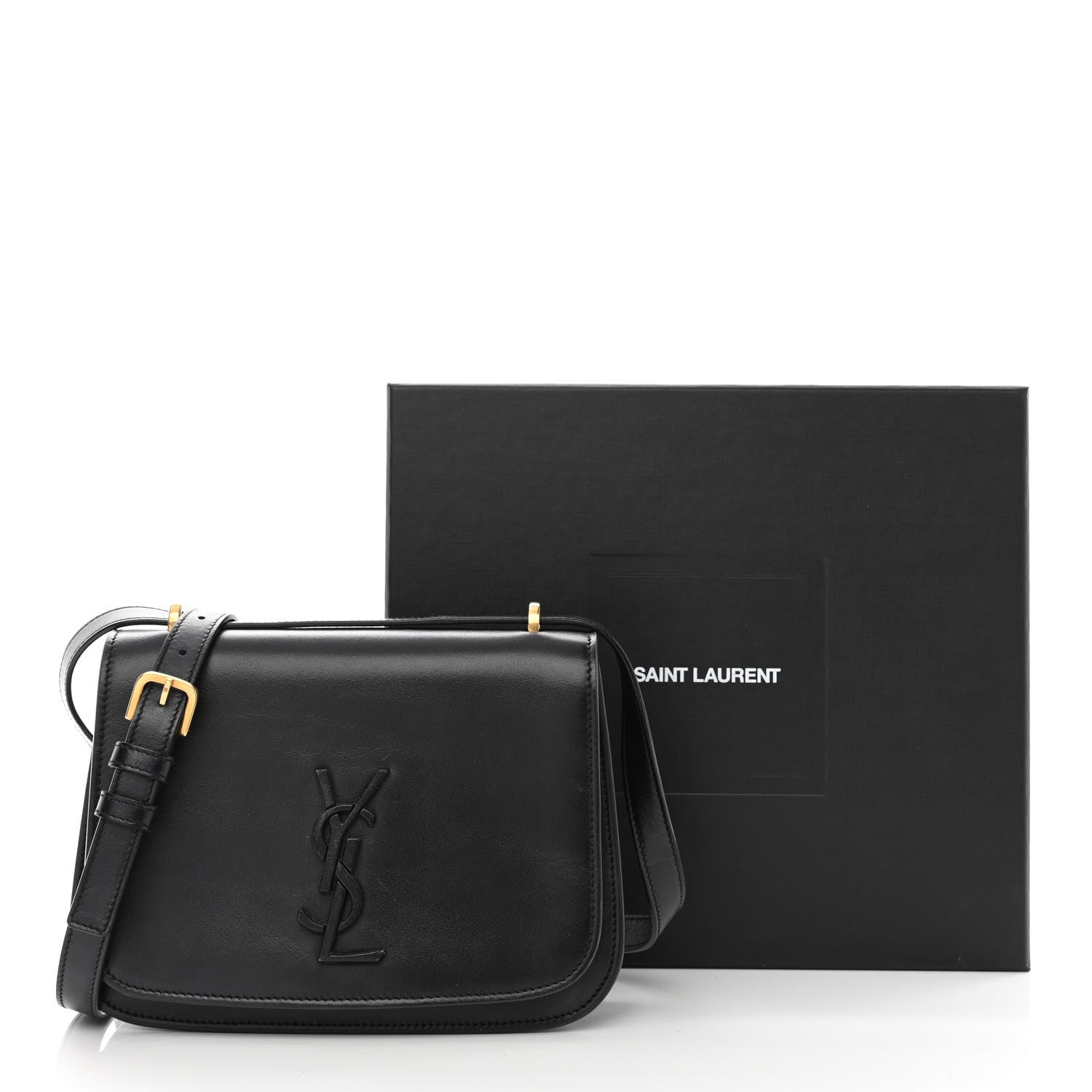 Saint Laurent Smooth Calfskin Small Spontini Saddle Bag Black 11 of 11