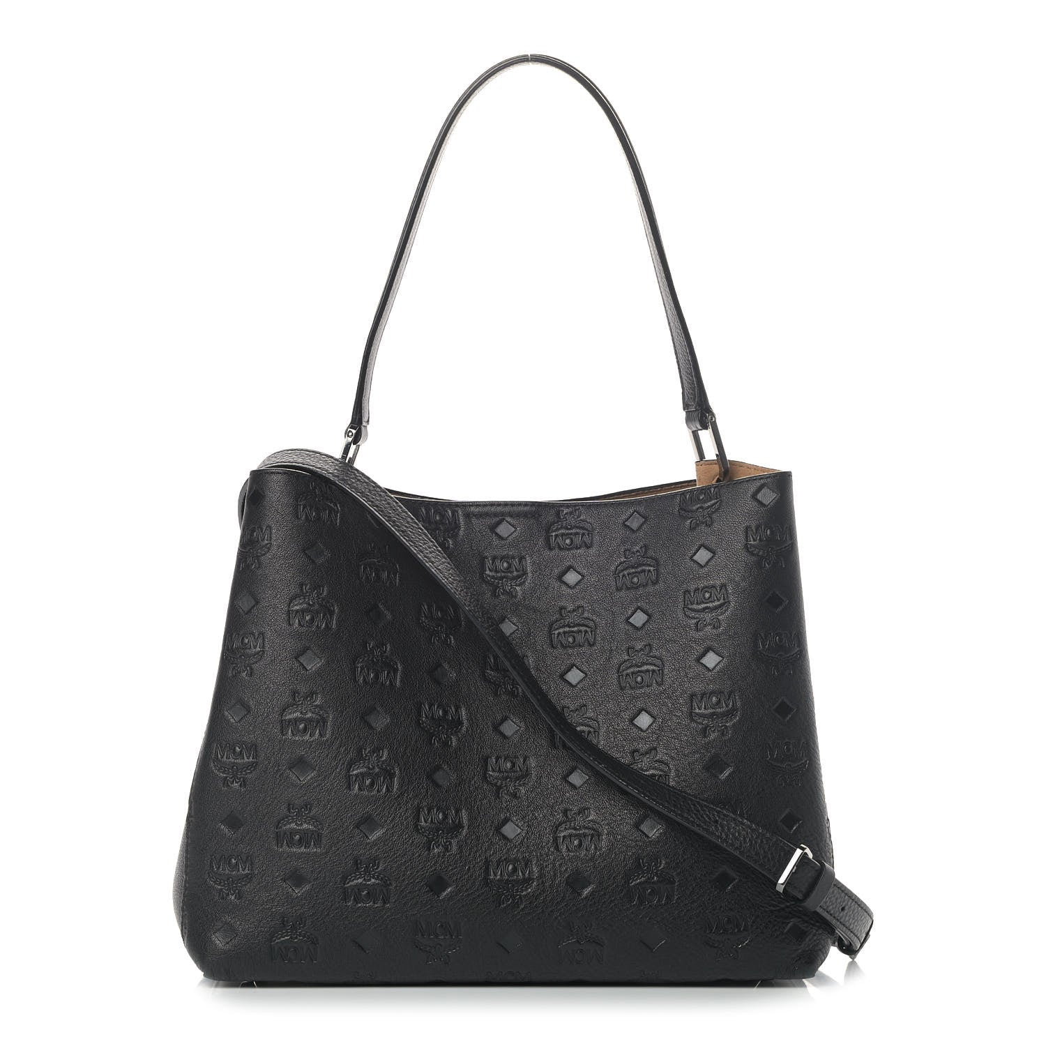 MCM Calfskin Ottomar Medium Hobo Black 1 of 7