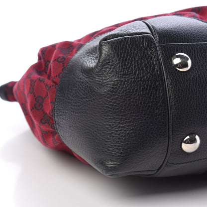 Gucci Monogram Full Moon Tote Red Black 5 of 10