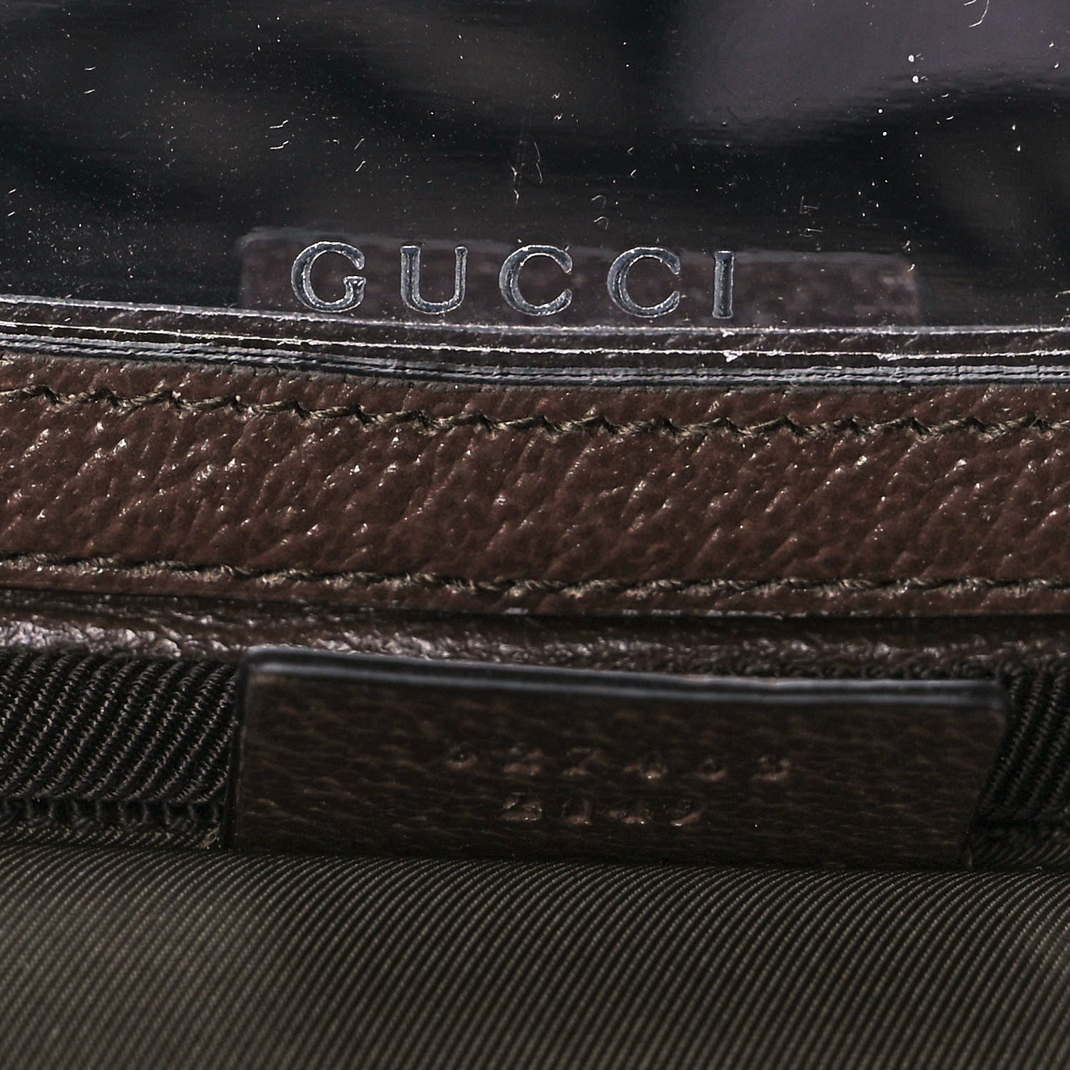 Gucci GG Supreme Monogram Textured Calfskin Web Ophidia Vanity Cosmetic Case Beige Ebony New Acero 8 of 13