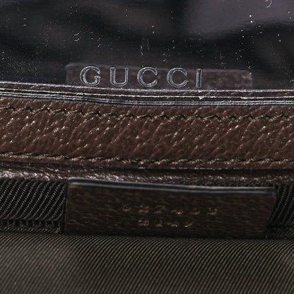 Gucci GG Supreme Monogram Textured Calfskin Web Ophidia Vanity Cosmetic Case Beige Ebony New Acero 8 of 13