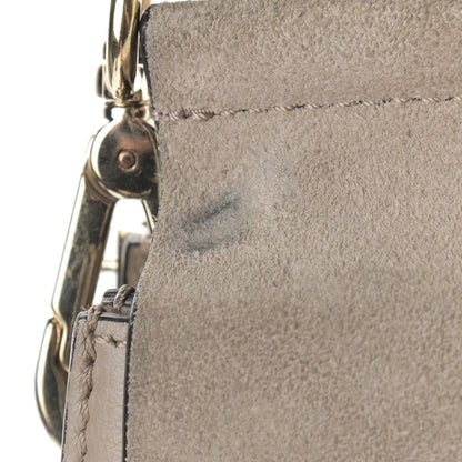Chloe Calfskin Suede Medium Faye Shoulder Bag Motty Grey 11 of 11