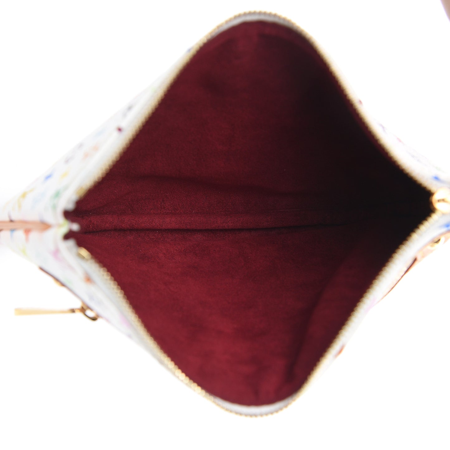Monogram Multicolor Pochette Plate GM White