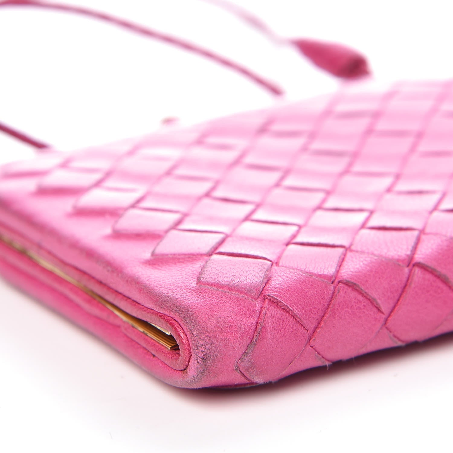Bottega Veneta Nappa Intrecciato Kisslock Clutch Pink 8 of 12
