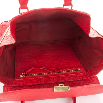 3.1 Phillip Lim 3.1 Textured Calfskin Medium Pashli Satchel Red 6 of 9
