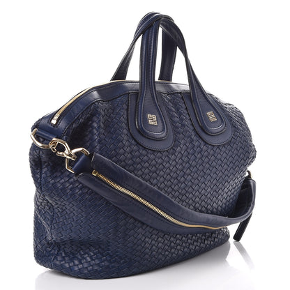 Givenchy Lambskin Woven Medium Nightingale Navy 3 of 8