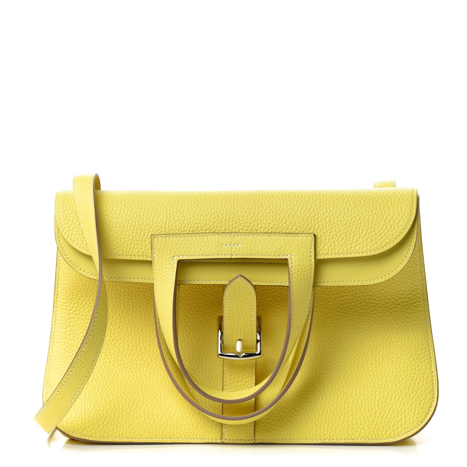 Hermes Taurillon Clemence Halzan 31 Lime 1 of 11