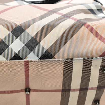 Burberry Patent Nova Check Small Bilmore Tote Black 9 of 12