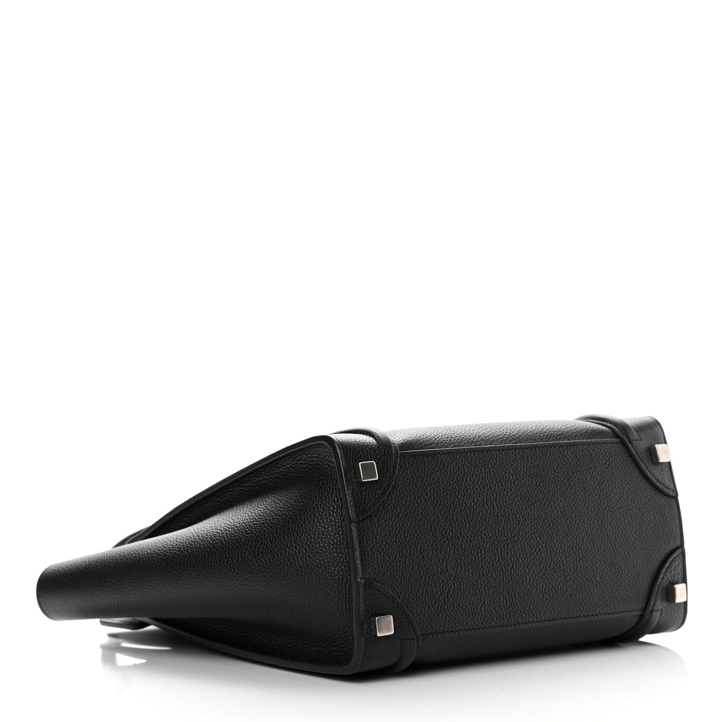 Drummed Calfskin Micro Luggage Black