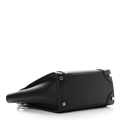 Celine Drummed Calfskin Micro Luggage Black 4 of 13