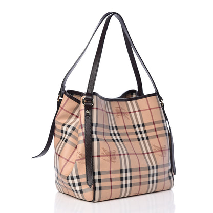 Burberry Haymarket Check Small Canterbury Tote Chocolate 3 of 9