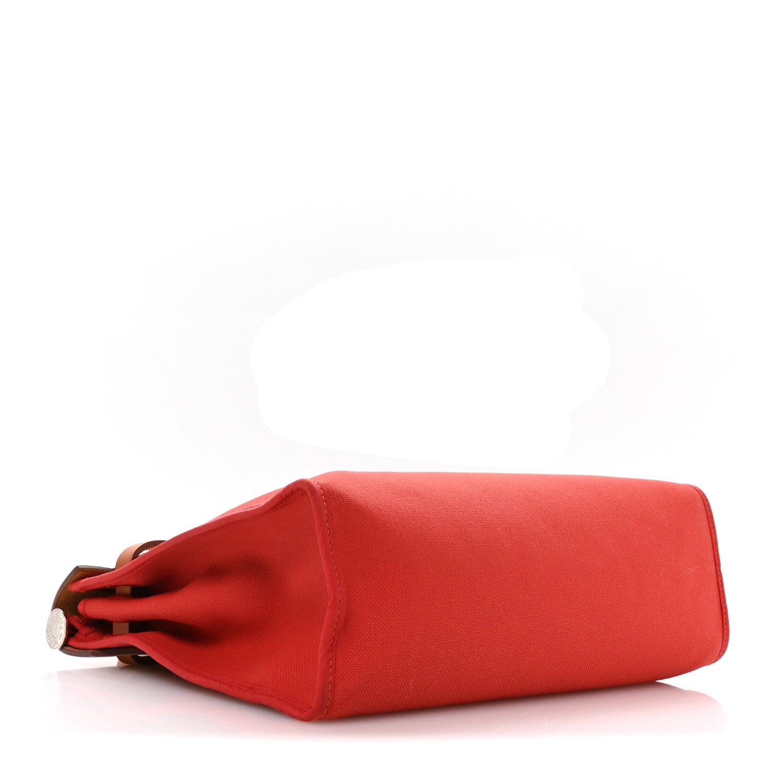 Hermes Vache Hunter Toile Herbag Zip 31 PM Rouge Tomate Natural 5 of 11