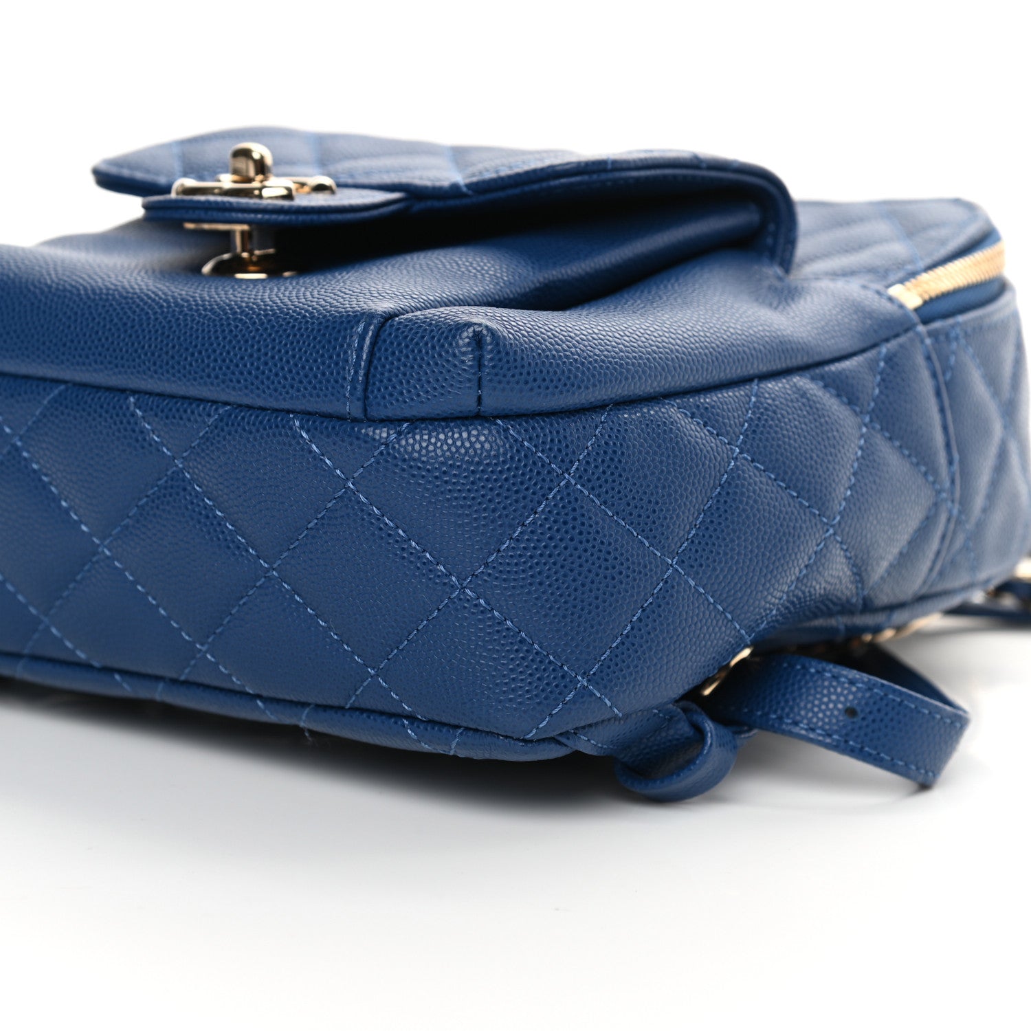 Chanel Caviar Quilted Small CC Day Backpack Blue 9 of 9