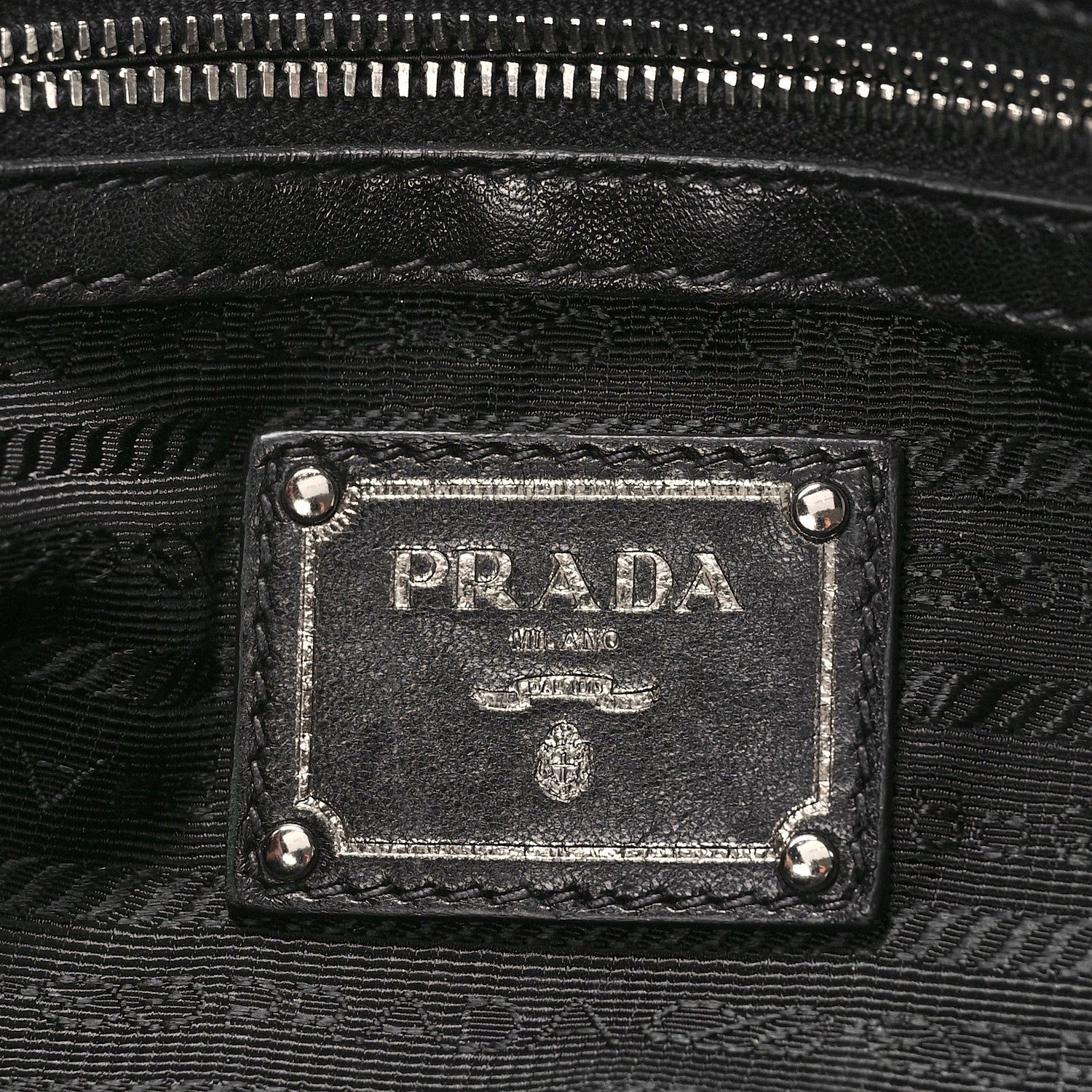 Prada Nappa Gaufre Shopping Satchel Black 5 of 7