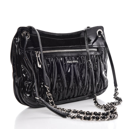 Miu Miu Vernice Matelasse Shoulder Bag Black 3 of 6