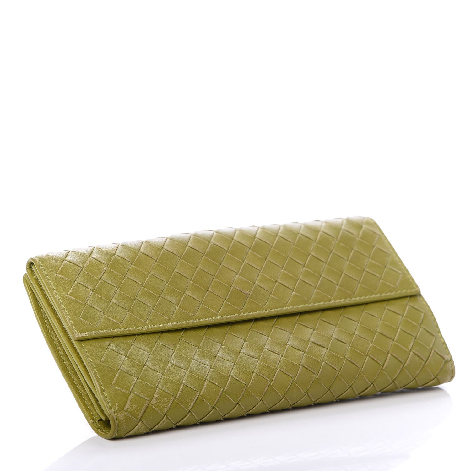 Bottega Veneta Nappa Intrecciato Continental Flap Wallet Green 4 of 7