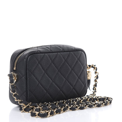 Chanel Caviar Quilted Mini Coco Tassel Camera Case Black 3 of 10