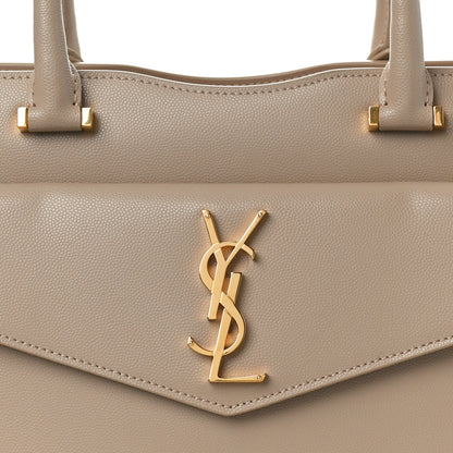 Saint Laurent Grain De Poudre Medium Uptown Tote Dark Beige 8 of 10