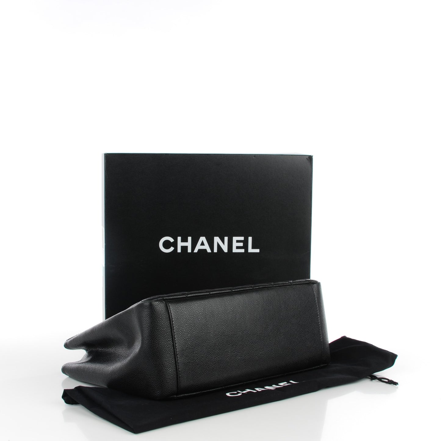 Caviar Quilted Grand Shopping Tote GST Black