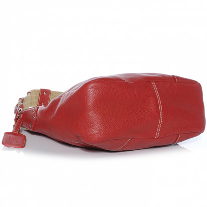 Prada Vitello Daino Hobo Rosso 4 of 8