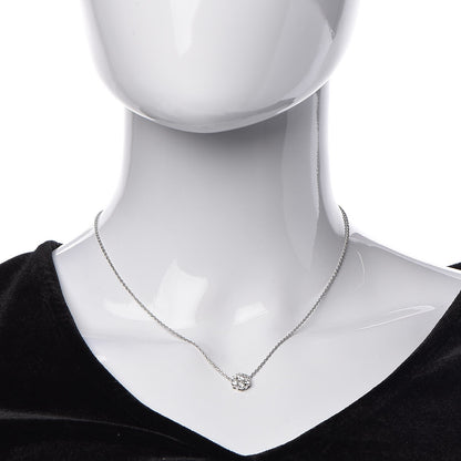 Van Cleef & Arpels 18K White Gold Diamond Large Fleurette Pendant Necklace 2 of 18