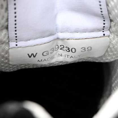 Chanel Nylon Suede Calfskin Printed CC Sneakers 39 White Black 6 of 8