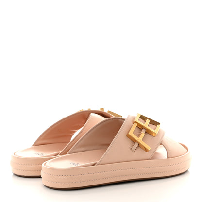 Fendi Vitello Womens Fendigraphy Slide Sandals 38 Light Rose 4 of 10