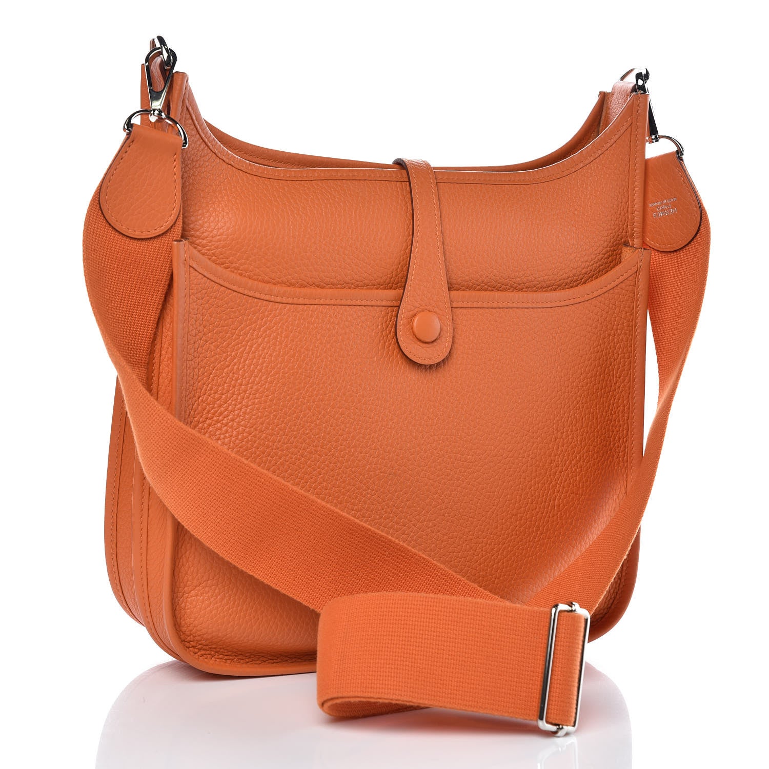 Hermes Taurillon Clemence Evelyne III PM Orange 3 of 13