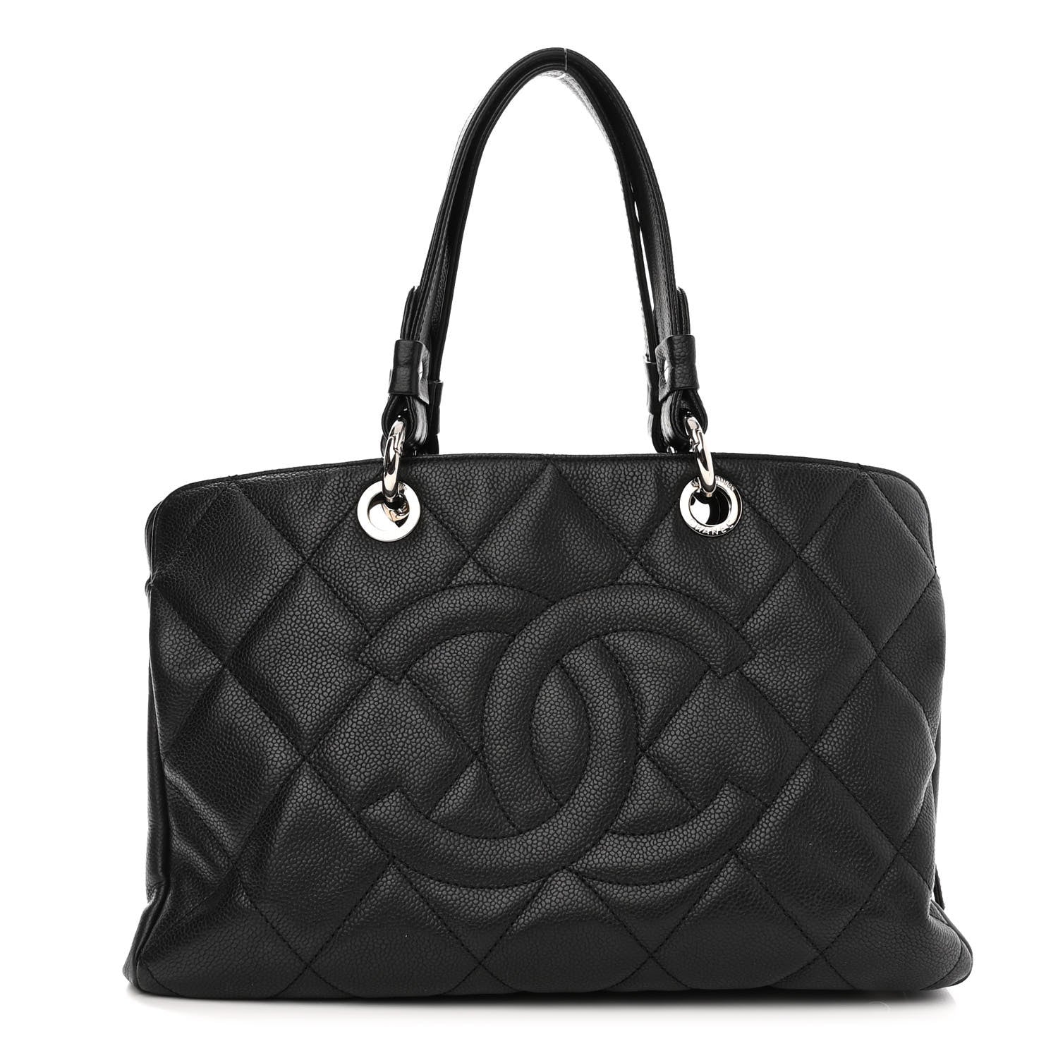 Chanel Soft Caviar Quilted CC Timeless Tote Black 1 of 10