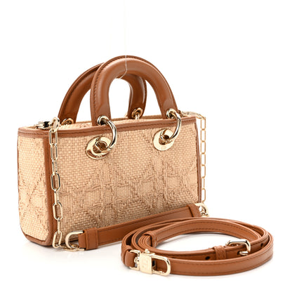 Christian Dior Raffia Micro Cannage Lady D-Joy Natural 3 of 10